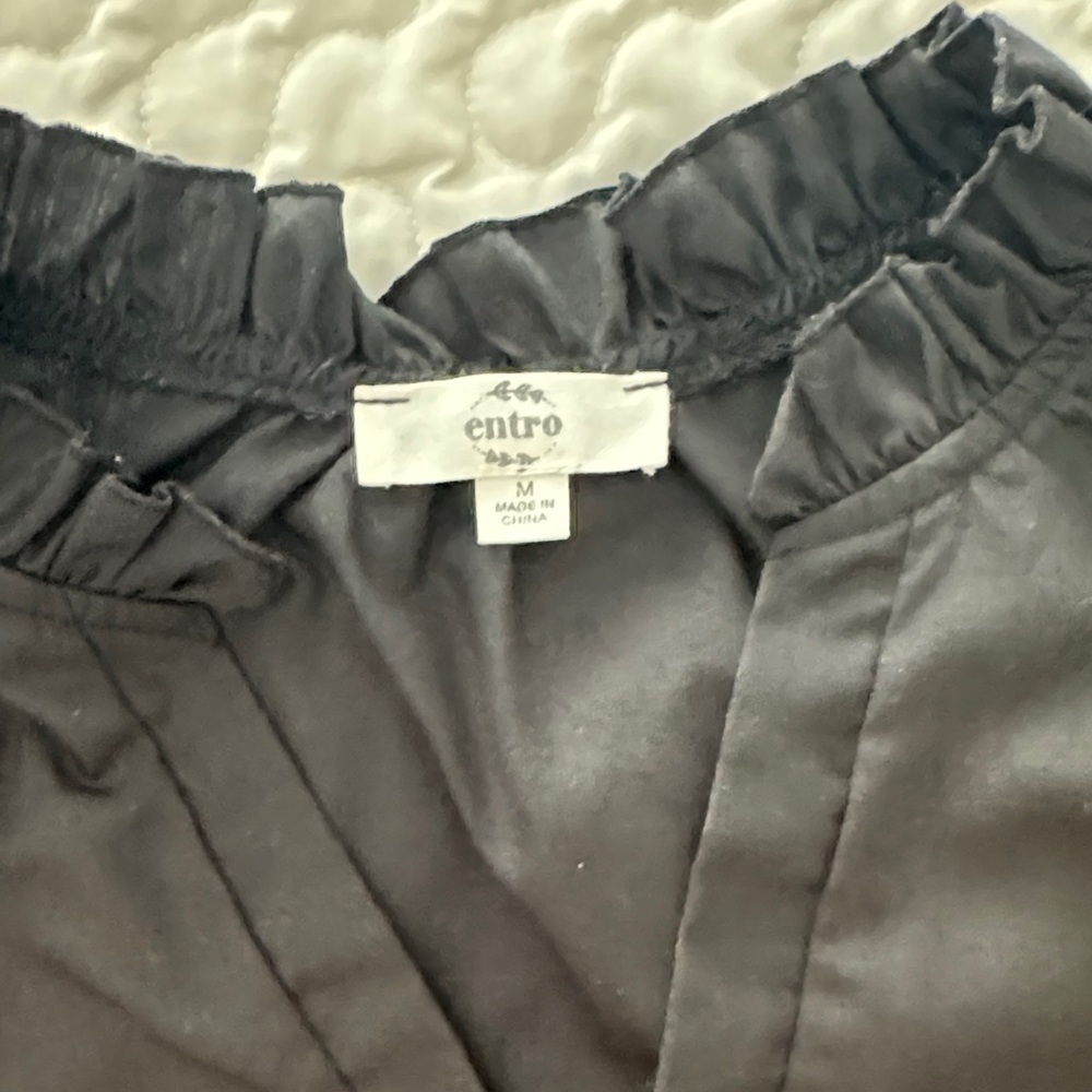 Entro Black Ruffled Blouse - Picture 2 of 3
